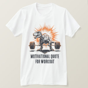 T-shirt Texte personnalisé de dinosaure pour salle de spor