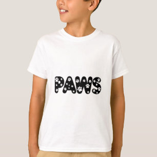 T-shirt Texte personnalisé des pattes de chien