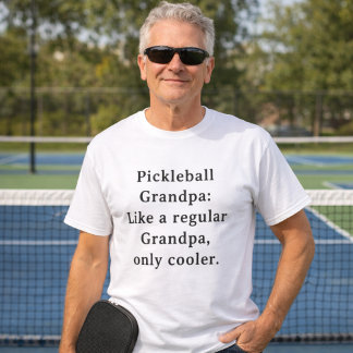 T-shirt Texte personnalisé drôle grand-père pickleball