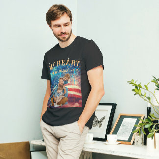 T-shirt Texte Personnalisé Et Portrait Visage Photo Style