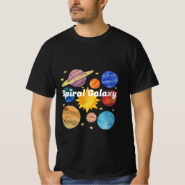 T-shirt Texte personnalisé Galaxie spirale l Graphique col