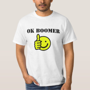 T-shirt Texte personnalisé OK Boomer Jaune Jaune Joyeux P