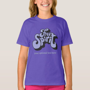 T-shirt Texte personnalisé Rétro "Esprit libre"
