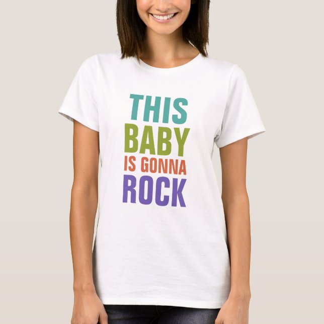 T-shirt Texte personnalisé Vêtements de maternité (Devant)