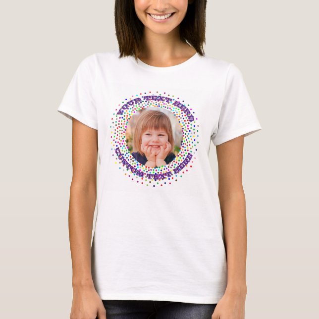 T-shirt Texte photo personnalisé| Créez votre propre enfan (Devant)