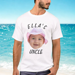T-shirt Texte photo personnalisé du visage du bébé Nouveau