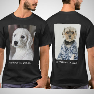 T-shirt Texte photo recto verso personnalisé