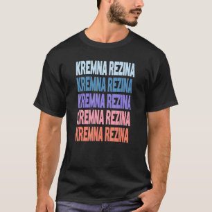 T-shirt Texte répété moderne Kremna Rezina Slovénie
