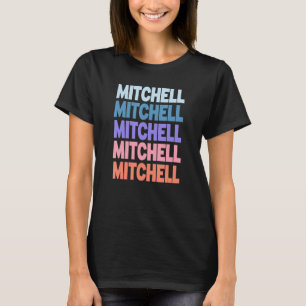 T-shirt Texte répété moderne Mitchell