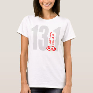 T-shirt Texte rouge : 13,1 - Lovin chaque mille de lui !