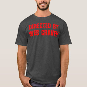 T-shirt Texte Rouge Réalisé Par Wes Craven