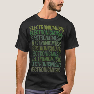 T-shirt Texte vert Musique électronique