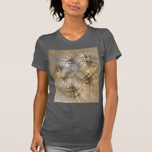 T-shirt Texture d'art fractal moderne abstrait tons de ter