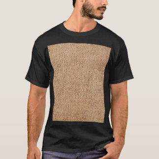 T-shirt texture de burlap Brown, tissu rustique.