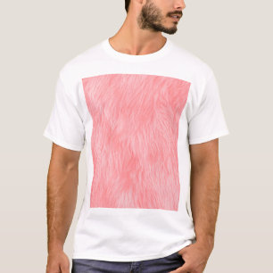 T-shirt Texture de la fourrure de laine rose souple
