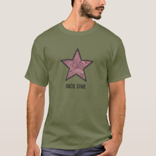 T-shirt Texture de Rock Star Cool avec Texte Personnalisé