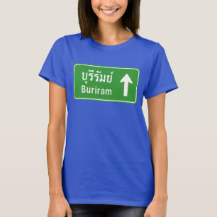 T-shirt ⚠ thaïlandais de poteau de signalisation de rou
