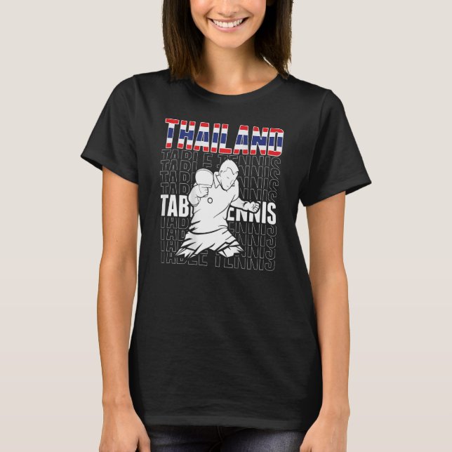 T-shirt Thaïlande Tennis De Table Support Thé De Ping Pong (Devant)