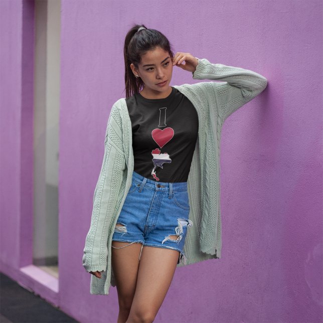 T-shirt Thaïlande Vertical I Loy Thai Drapeau Carte Femmes (Créateur téléchargé)