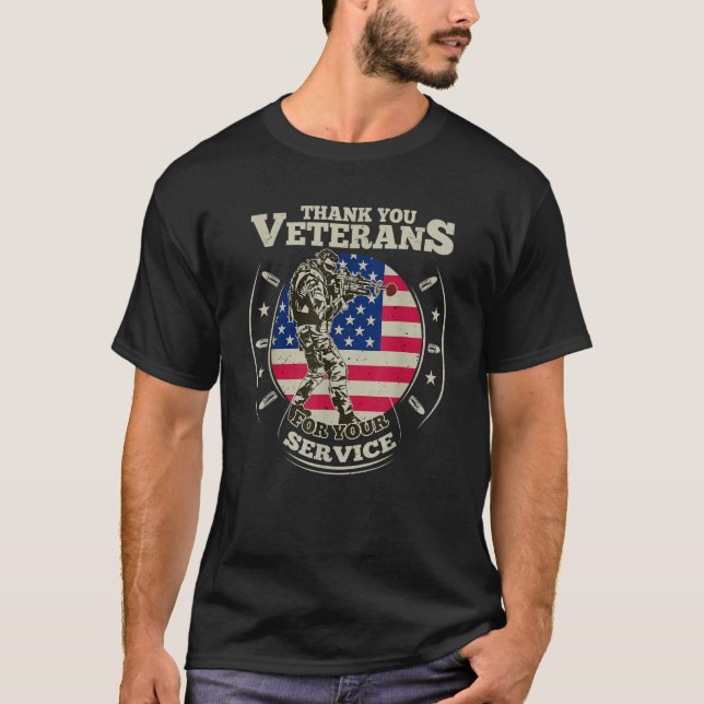 T-shirt Thank you Veterans For Your Service Veterans Day (Devant)