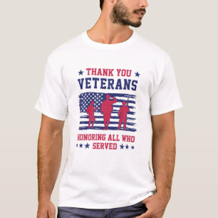 T-shirt Thank You Veterans Honoring Those Who Served Patri