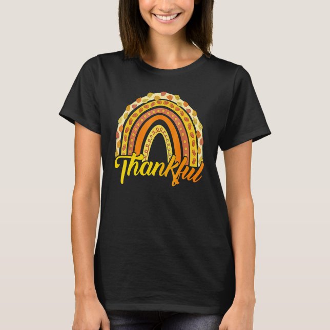 T-shirt Thankful Grateful Blessed Plaid Pumpkin Thanksgivi (Devant)