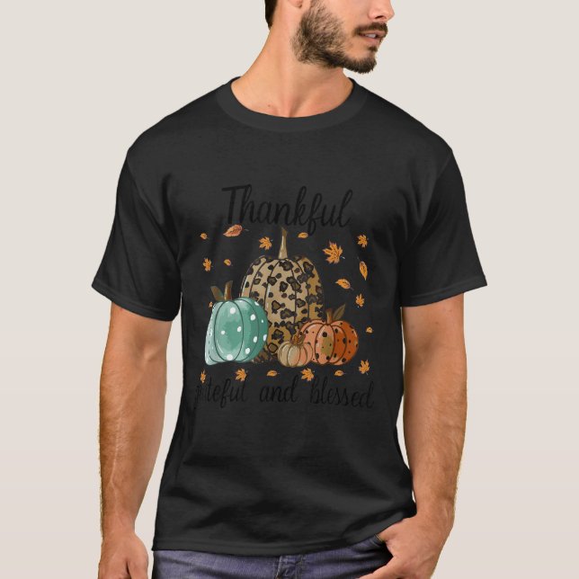 T-shirt Thankful Grateful Blessed Shirt For Women Funny Ch (Devant)