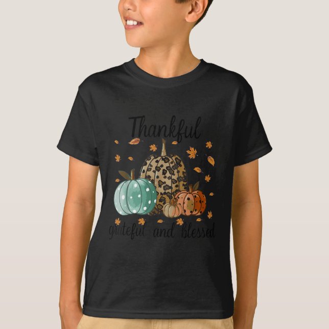 T-shirt Thankful Grateful Blessed Shirt For Women Funny Ch (Devant)