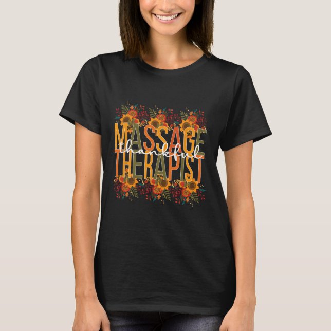T-shirt Thankful Massage Thanksgiving Massage The (Devant)
