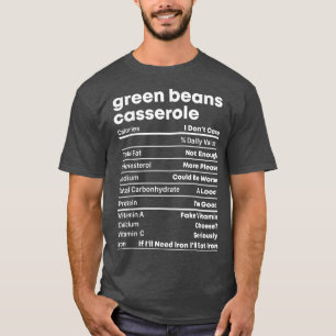 T-shirt Thankgiving Noël haricots verts Casserole Nutri