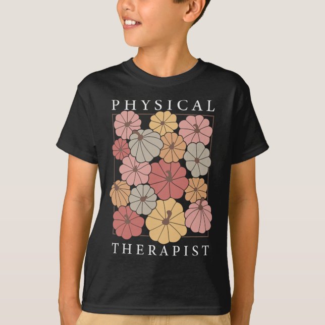 T-shirt Thanksg, Citrouille de thérapie physique Chute Pt  (Devant)