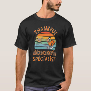 T-shirt Thanksgivin, spécialiste de la documentation clini