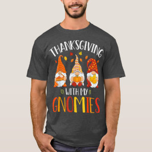 T-shirt Thanksgiving Avec Mes Gnomes Drôle Automne Automne