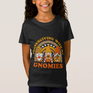 T-Shirt Thanksgiving Avec Mes Gnomies D'Automne Gnomes Leo