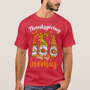 T-shirt Thanksgiving Avec Mes Gnomies Drôle Gnomes D'Autom