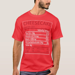 T-shirt Thanksgiving Christmas Cheesecake nutritionnel Fai