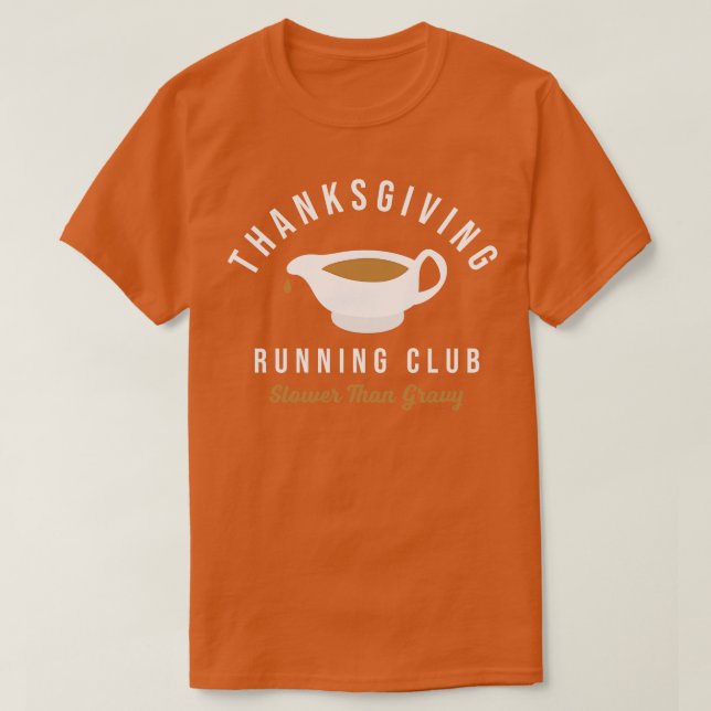 T-shirt Thanksgiving Club Coureur Turquie Trot plus lent q (Design devant)