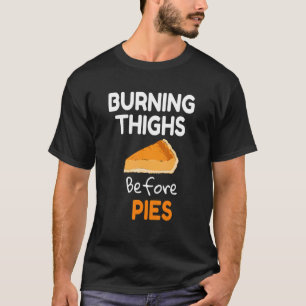 T-shirt Thanksgiving Courir Des Brûlures Avant Les Pies