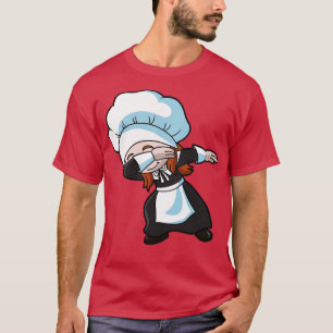 T-shirt Thanksgiving Dabbing Pilgrim Girl Dab Dance mignon