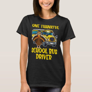 T-shirt Thanksgiving Day One Thanksgiving School Bus Drive