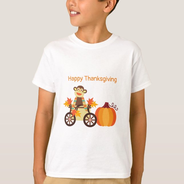 T-shirt Thanksgiving de singe de choc lunaire (Devant)