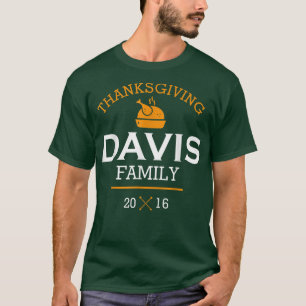 T-shirt Thanksgiving Famille Davis 2016 T Thanksgiving 