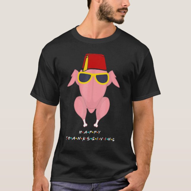 T-shirt Thanksgiving  For Friends  Turkey Head (Devant)