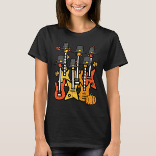T-shirt Thanksgiving Guitares Fall Rock Music Riocker Men 