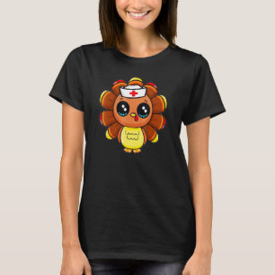 T-shirt Thanksgiving Infirmière Scrub Tops Pour Femmes Tur