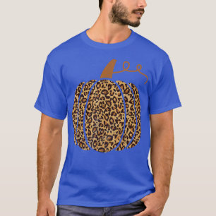 T-shirt Thanksgiving Leopard Pumpkin Womens , Girls Hallow