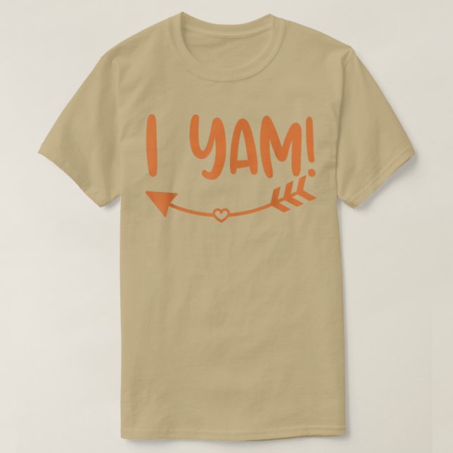 T-shirt Thanksgiving Matching She's My Sweet Potato I Yam  (Design devant)