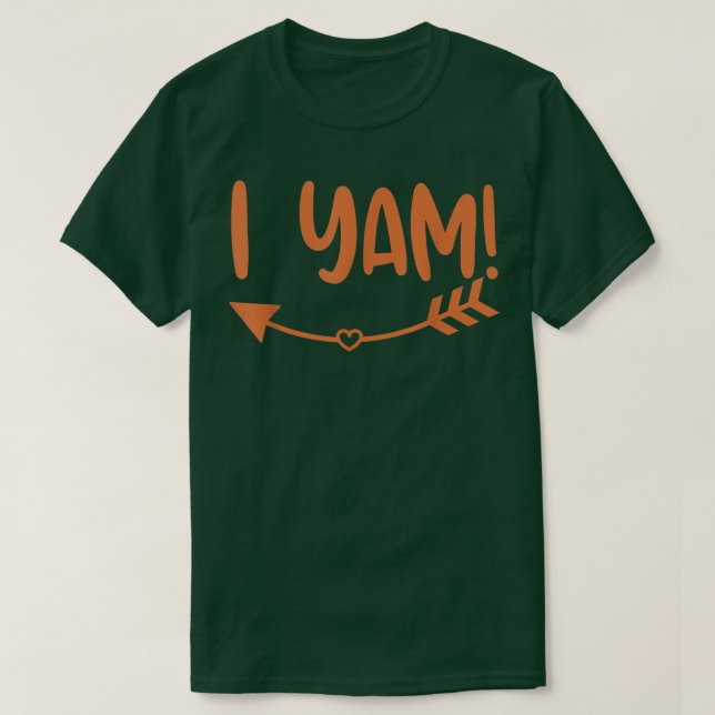 T-shirt Thanksgiving Matching She's My Sweet Potato I Yam  (Design devant)