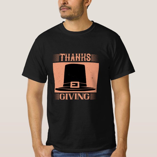 T-shirt Thanksgiving - Merci Giving (Devant)
