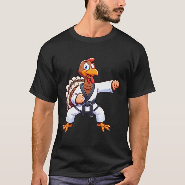 T-shirt Thanksgiving Mixed martial art Kickboxing Judo Kar (Devant)